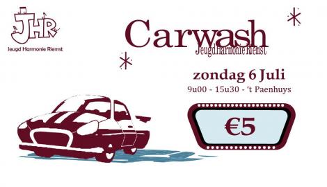 carwash op zondag 6 Juli van 9u tot 15u30 bij 't Paenhuys Riemst © Jeugdharmonie Sint-Martinus Riemst